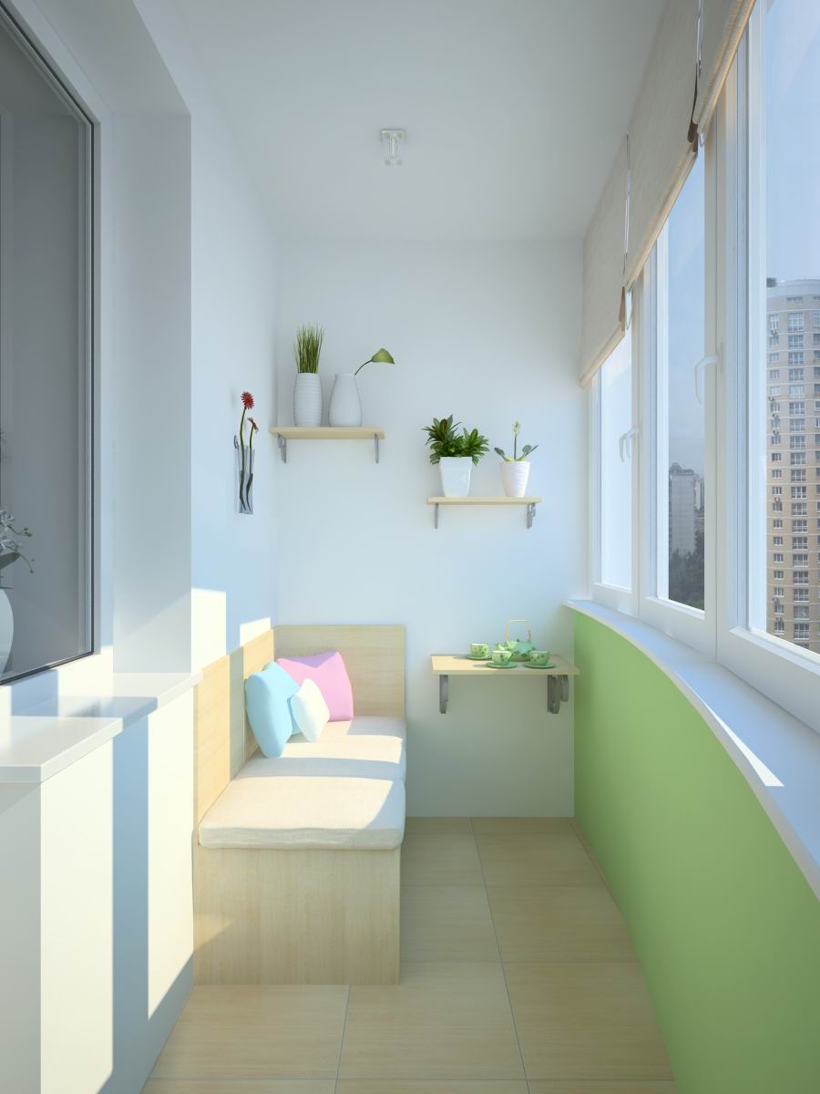 Дизайн лоджии и балконов: интерьер, отделка и современные идеи переходной совмещенной кухни (фото)